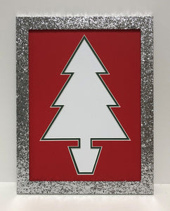 Christmas Tree Frame. Glitter finish