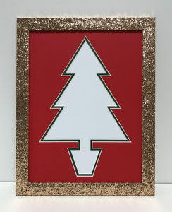 Christmas Tree Frame. Glitter finish