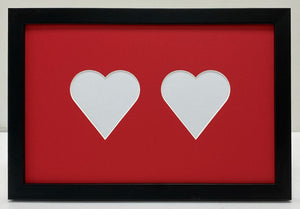 Double Love heart photo frame