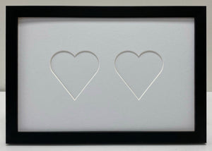 Double Love heart photo frame