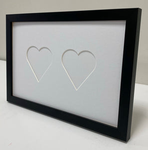 Double Love heart photo frame