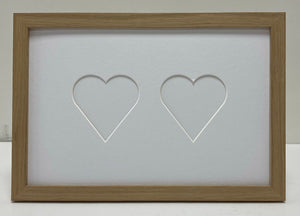 Double Love heart photo frame