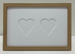 Double Love heart photo frame