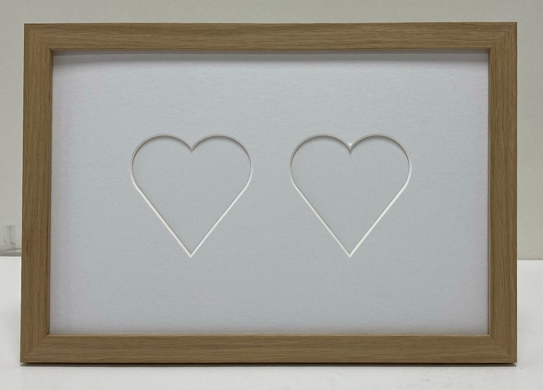 Double Love heart photo frame