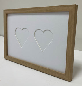 Double Love heart photo frame