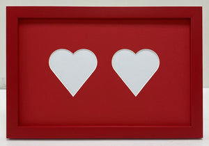 Double Love heart photo frame