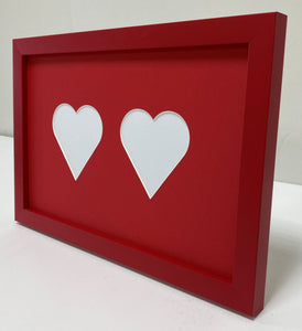 Double Love heart photo frame