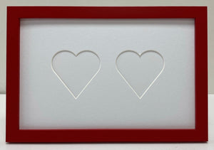 Double Love heart photo frame