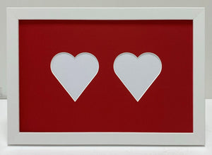 Double Love heart photo frame