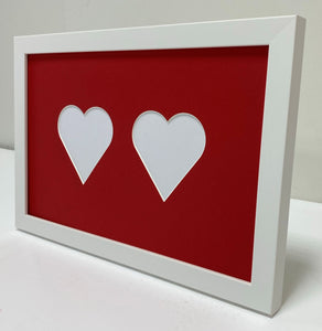 Double Love heart photo frame