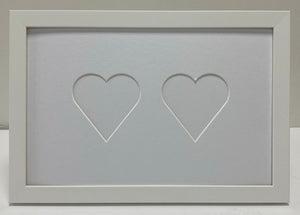 Double Love heart photo frame