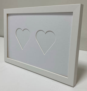 Double Love heart photo frame