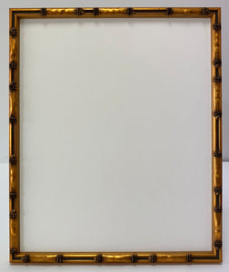Gold bamboo wood picture frame