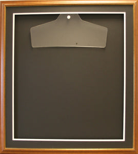 Readymade Shirt Frame. Large Brown with a Gold edge.