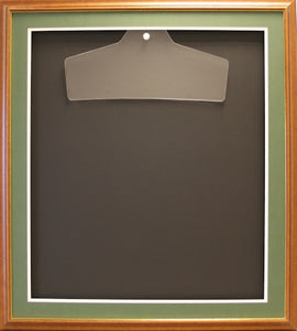 Readymade Shirt Frame. Large Brown with a Gold edge.