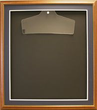 Load image into Gallery viewer, Readymade Shirt Frame. Large Brown with a Gold edge.
