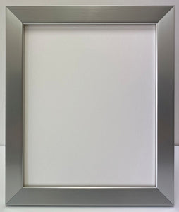 Silver brushed effect wooden picture frame (31.8mm wide)