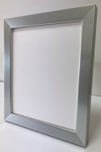 Silver brushed effect wooden picture frame (31.8mm wide)