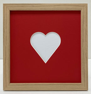 Valentine's oak photo frame
