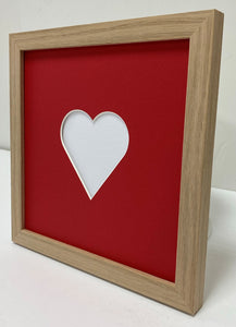 valentine's day oak wooden photo frame