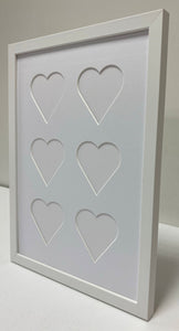 Six Love heart photo frame