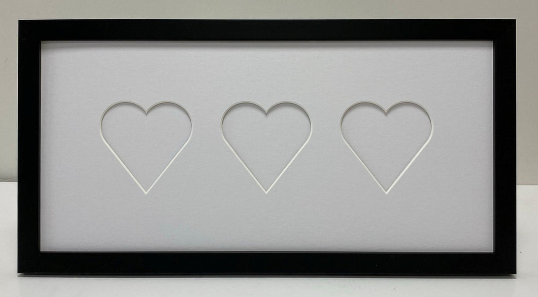 Triple Love heart photo frame