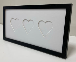 Triple Love heart photo frame