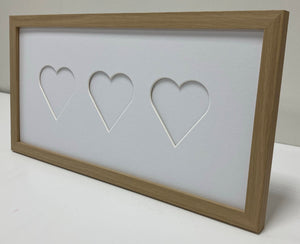 Heart Frame - Oak, 8x8, Love Note
