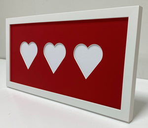 Triple Love heart photo frame