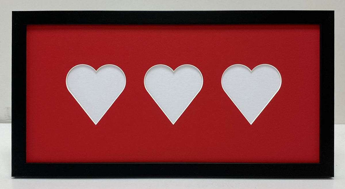 Triple Love heart photo frame – DMR Framing